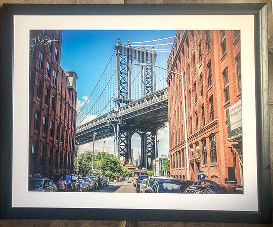 Manhattan bridge from Brooklyn - currently on display at Windsor House