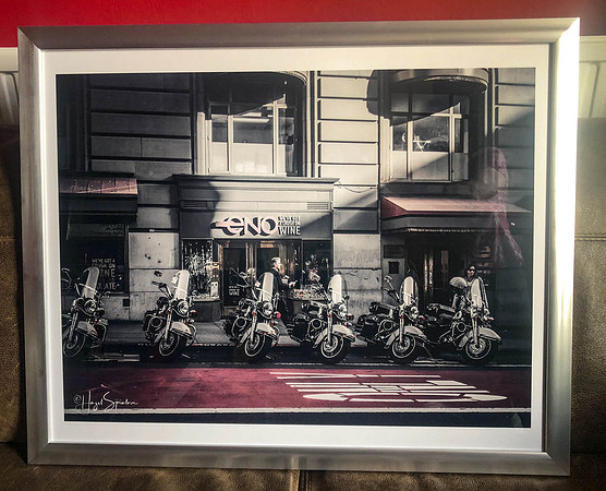 San Fran motorbikes - currently on display at Windsor House