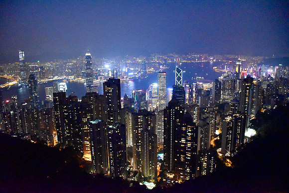 Hong Kong blue hour