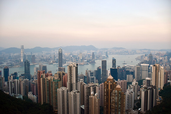 Hong Kong sun setting 2