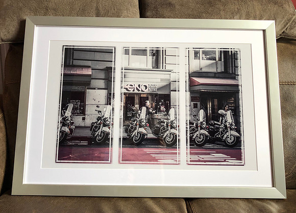 San Francisco motorbikes triptych