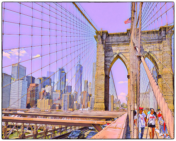 Brooklyn bridge framed