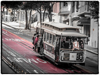 san fran cable car framed